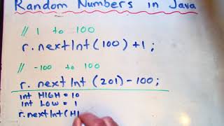 Java - Random Numbers - Lesson 2 Formula and Examples
