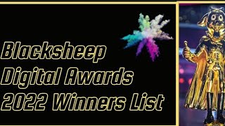 BLACK SHEEP DIGITAL AWARD WINNERS 2022 LIST WITH PICS | Kamini's Samayal
