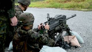 US. Marines fire a MK19 automatic grenade launcher