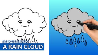 How To Draw A Rain Cloud (Easy Drawing Tutorial)