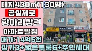 (전속)청주상가주택매매:금천동 아파트 항아리상권 상가3칸 대지430㎡(130평) 실투자7억대 공실걱정없는 상권