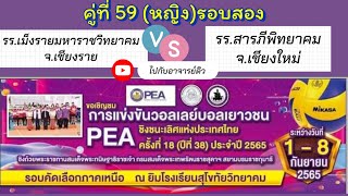 (หญิง) รร เม็งรายมหาราชวิทยาคม พบ รร สารภีพิทยาคม วอลเลย์บอล PEA  2565 (รอบคัดเลือกภาคเหนือ) รอบสอง