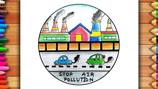 Air Pollution Drawing Air Pollution Poster National Pollution Control
