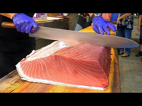 The Sharpest Knife Cuts Giant Bluefin Tuna Like Butter Luxurious