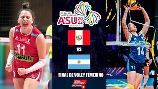 (Final) Peru vs Argentina | Voley Femenino - SUDAMERICANO ASUNCION 2022 🔴 #ENVIVO