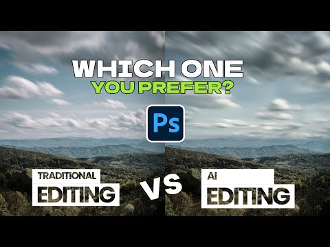 Photoshop AI Editing Vs Traditional Editing - Long Exposure Effects!