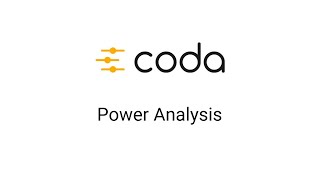 CoDa Tutorial - Power Analysis