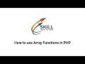 How to use Array Functions in PHP | PHP Tutorial
