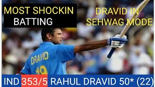 Rahul Dravid Fastest Fifty | India Vs Newzealand 9th Match Tvs Cup 2003