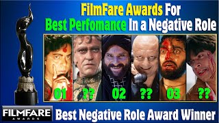 Best Negative Villains Role Filmfare Award all Time List | 1992 - 2021 | All Filmfare Awards WINNERS
