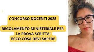 PROVA SCRITTA CONCORSO DOCENTI. Istruzioni ministeriali e domande!