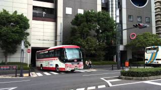 OCATバスターミナル（湊町バスターミナル）のJR四国バスと京阪バス　OCAT Bus Terminal　(2014.9)