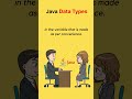 Data Types in Java | Technical Interview Question #java #interview