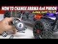 How To Change Pinion On ARRMA 4x4 Mega and BLX RCs - Easy Upgrade