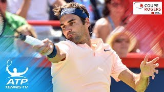 Roger Federer brilliant half-volley shot & match point | Coupe Rogers Montreal 2017