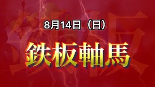 鉄板軸馬（20-13-8-9）　8月14日（日）平場予想　鉄板　競馬予想