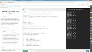 COP1000 Using a Counter Controlled while Loop in Python