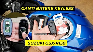 Cara Ganti Baterai Keyless Remote Suzuki GSX R150 GSX R125 Mudah GSX S150 Smartkey CR2032 🔧#keyless