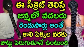 నీకు ఈ సీక్రెట్ తెలిస్తే అస్సలు వదలవు . కష్టపడకుండా పిలకలా ఉన్న జుట్టు పొడవుగా ఒత్తుగా పెరుగుతుంది