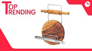 KItchen Design Stainless Steel Chakla, Belan \u0026 Chimta (Rolling Pin)