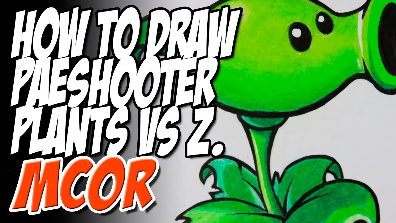 How To Draw Peashooter Step By Step - Plants Vs Zombies - YouTube