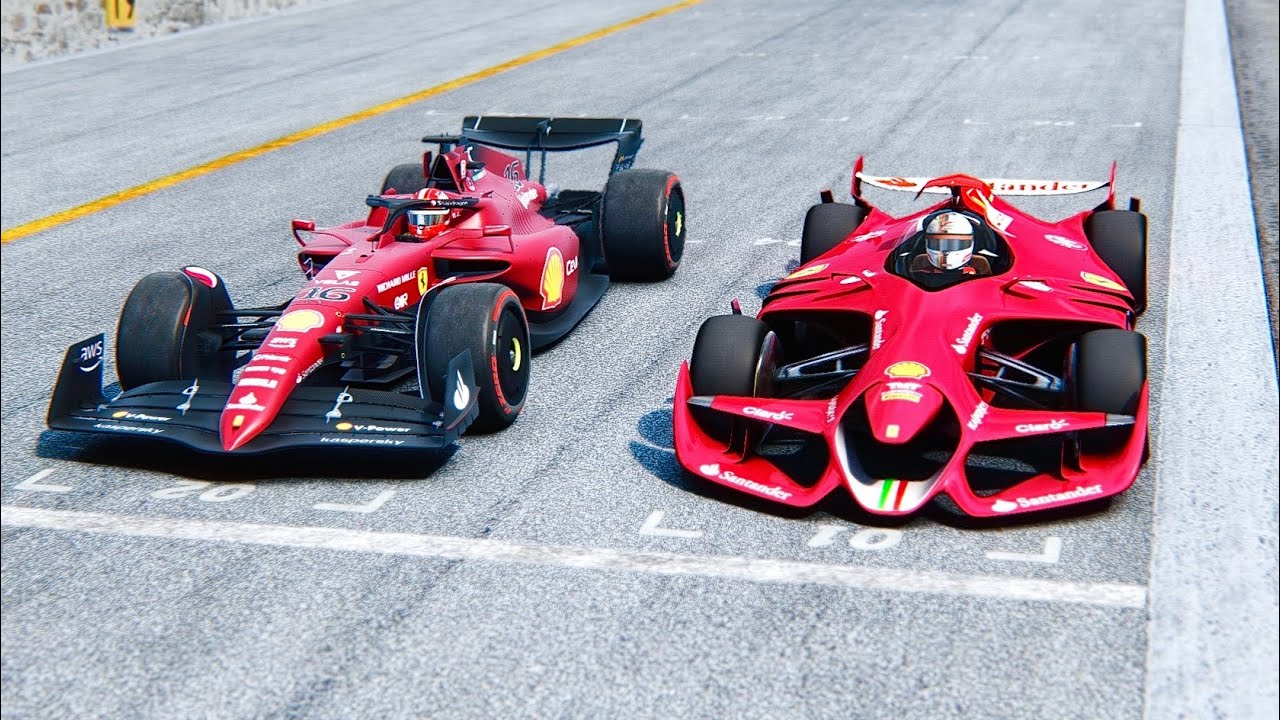 Ferrari F1 2022 F1-75 Vs Ferrari F1 2025 Concept At Silverstone GP ...