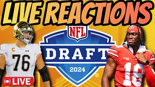 2024 NFL DRAFT: 1ST RD LIVE🚨 Every Pick + Reactions👀