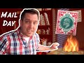 My desk caught fire.  Mail Day #philately 37
