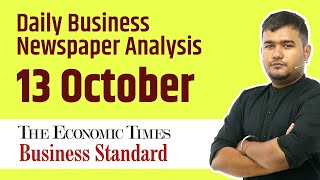 Economic Times + Business Standard - 13 October 2022 Newspaper - Daily Business News Analysis