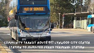 Community Transit Route 117 Lynwood City Center Station to Mukilteo Ferry Terminal/Sounder Station