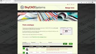 SkyCAD online parts catalogue tutorial