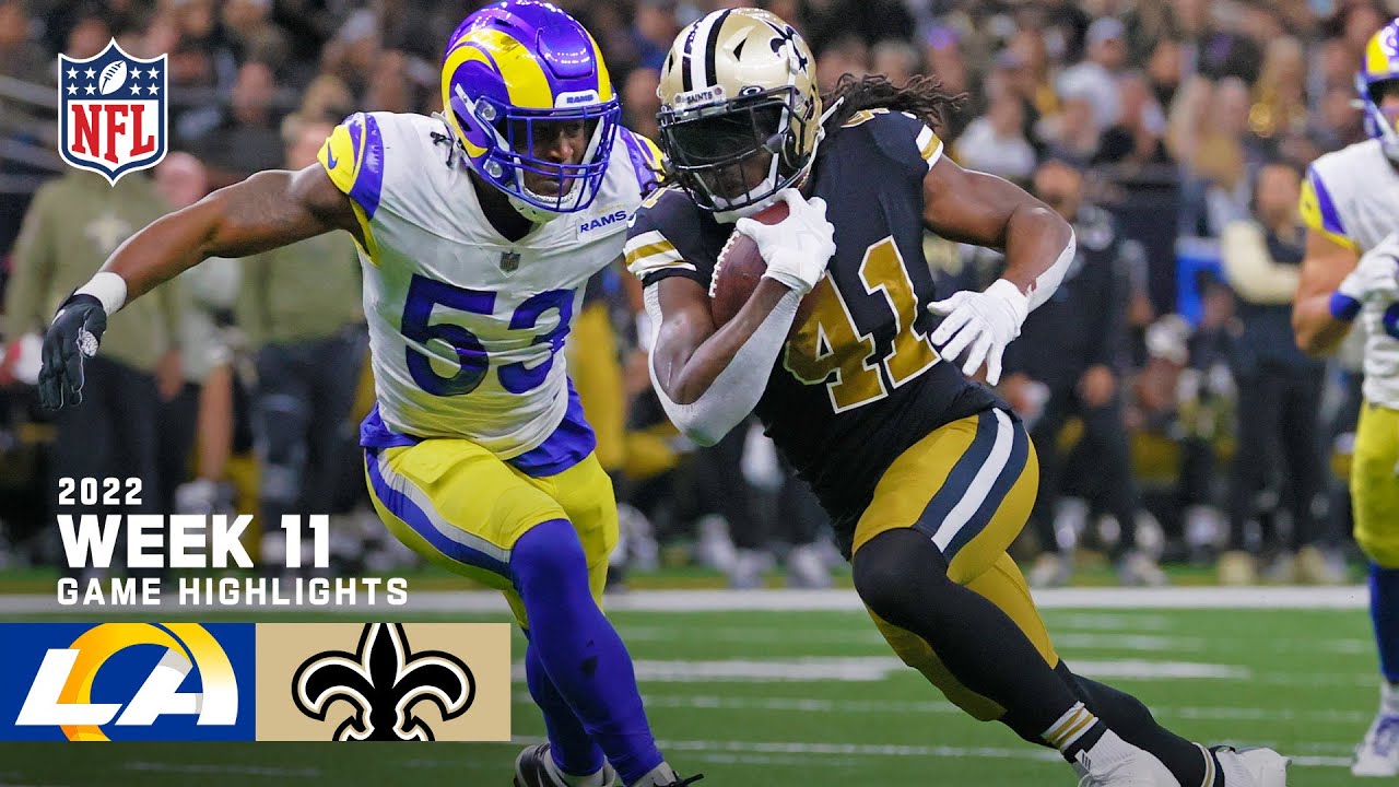 Los Angeles Rams Vs. New Orleans Saints | 2022 Week 11 Game Highlights ...