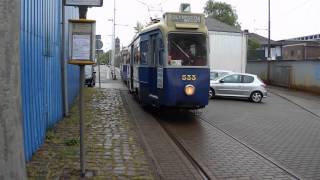 Going into EMA ex-GVB tram 533 + 987 @ Tram Stop Remise Karperweg