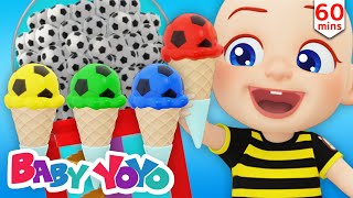 The Colors Song (Soccerball Icecream) + more nursery rhymes & Kids songs - Baby yoyo
