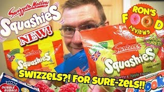 NEW! SWIZZELS SQUASHIES! RASPBERRY, BUBBLE GUM, \u0026 SOUR CHEERY APPLE! TASTE AND REVIEW!!