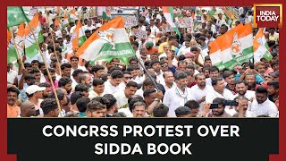 Congress Cadre Protest Outside CM Bommai Residence, Congress Attempt To Tarnish Siddaramaiah Image