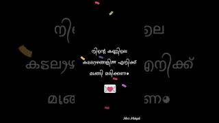 I must drown in the tears of your eyes നിന്റെ കണ്ണിലെ കടലാഴങ്ങളിൽ എനിക്ക് മുങ്ങി മരിക്കണം..Status ❤️