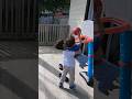 Brother helping his sister put the basketball through the hoop #kidslove #shorts #helptoddler