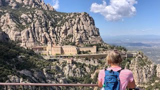 Montserrat Spain. Walking the paths and trails to St Jeroni, Santa Cova and beyond .