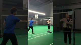 10秒学会正手网前高点勾对角！#sports #badminton #羽毛球 #羽毛球教学 #运动