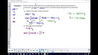 AP Calculus AB - Using Antidifferentiation to Solve a Free Falling Motion Problem