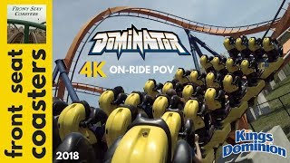 Dominator 4K POV Kings Dominion 2018 Roller Coaster On-Ride Back Seat