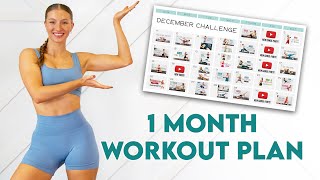 DECEMBER WORKOUT PLAN - 1 Month Workout Challenge!