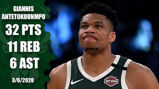 Giannis drops 32 points in showdown with LeBron in Bucks vs. Lakers | 2019-20 NBA Highlights