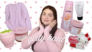 THE GIRLIEST HAUL ♡ pink room decor, hello kitty finds, body care ୨୧