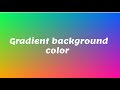 Change background color (gradient) using HTML CSS & JS