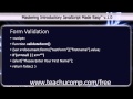 JavaScript Training Tutorial Form Validation