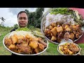 Cooking and Eating Delicious Pork Curry | Delicious Pork Mukbang | Bought Pork from Local Market