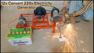 Make 220 Volt Electricity From 12v Battery and DC Motor 1kw Alternator Free Energy Generator