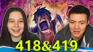 AN UPDATE ON THE CREW!👒 One Piece Ep 418 \u0026 419 REACTION \u0026 REVIEW